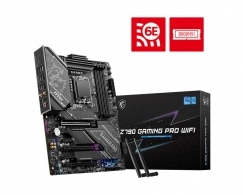 MSI Z790 GAMING PRO WIFI, Socket 1700, 16Phases, Intel® Z790 (13/12th Gen CPU), CPU graphics, HDMI, Dual 4xDDR5-7200, 3xPCIe X16 5.0, 4xSATA3, RAID, 3xM.2 4.0, 2xPCIe X1, ALC897 7.1/SPDIF, 1GbE+2.5GbE LAN, WiFi6E/BT, 1xUSB-C 3.2Gen2x2, 4xUSB3.2Gen2(A+C),  