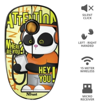 Беспроводная мышь Trust Sketch Жёлтый / Оптическая / Жёлтый photo 5