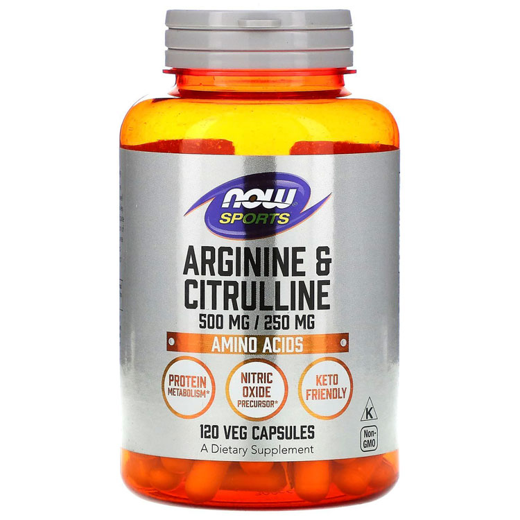 Аргинин и цитрулин Now Foods ARGININE 500mg AND CITRULLINE 250MG 120 VCAPS photo 1 Аргинин и цитрулин Now Foods ARGININE 500mg AND CITRULLINE 250MG 120 VCAPS photo 1