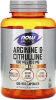 Аргинин и цитрулин Now Foods ARGININE 500mg AND CITRULLINE 250MG 120 VCAPS thumbnav 2