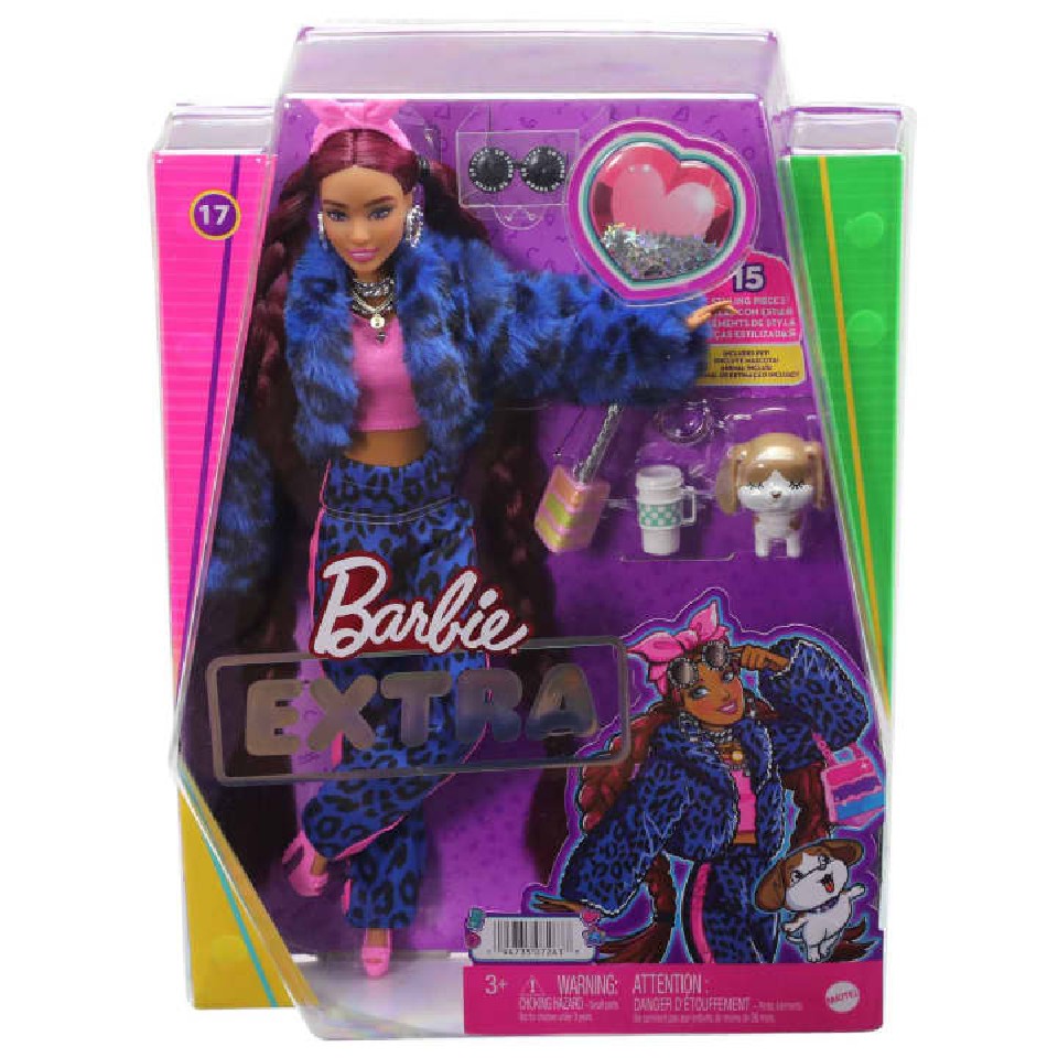 Mattel HHN09 Barbie seria Extra - Costum Albastru de Leopard photo 1