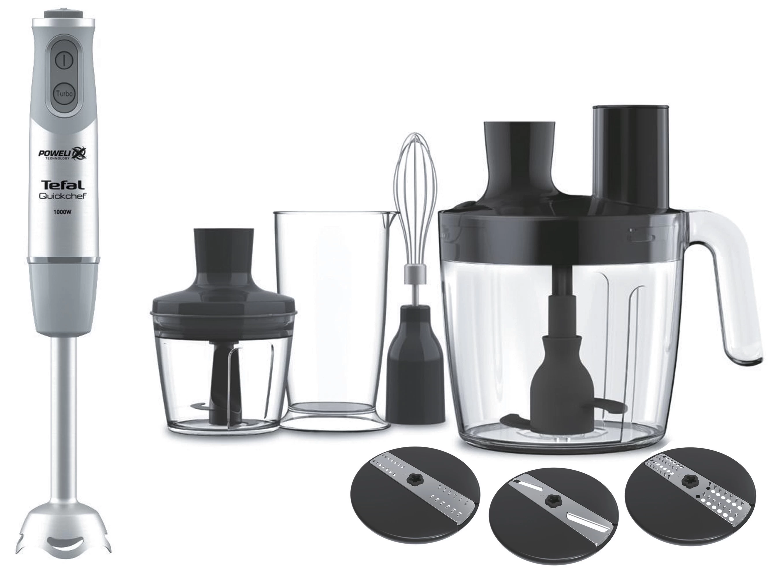 Blender Submersibil Tefal  HB65LD38 Gri / 20 viteze / 800 ml photo 1