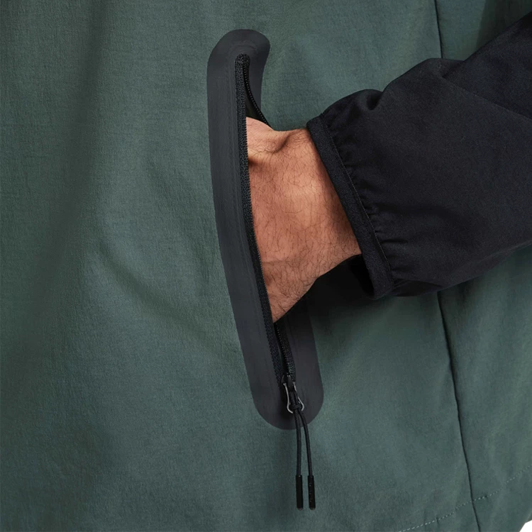 Мужская Толстовка Nike M NK TCH WVN WR FZ JKT M Черный/Зеленый photo 5