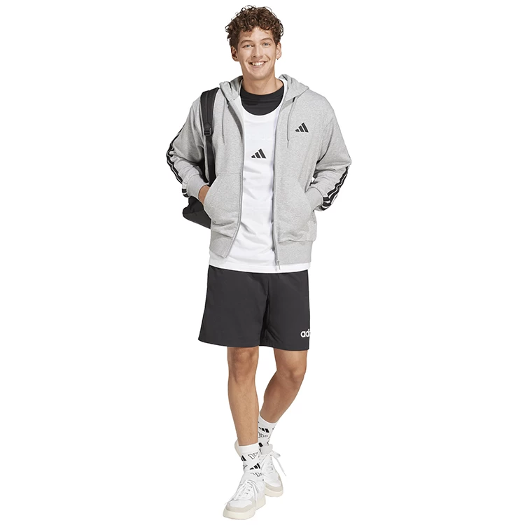 Hanorac pt bărbați Adidas M 3S FT FZ HD XXL Gri photo 4