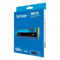 M.2 NVMe SSD 500GB Lexar NM710, Interface: PCIe4.0 x4 / NVMe1.4, M2 Type 2280 form factor, Sequential Reads/Writes 5000 MB/s/ 2600 MB/s, Random Read/Write 500K IOPS/ 600K IOPS, MAP1602A-F1C, LDPC, HMB 3.0 and SLC Cache technology, TBW: 300TBW, MTBF: 1.5ml thumbnav 3