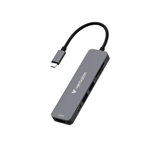 Многопортовый USB-C адаптер Verbatim Essentials/ HDMI, USB-C PD, USB-A 3.2 Gen 1, USB-A, SD & microSD photo 3