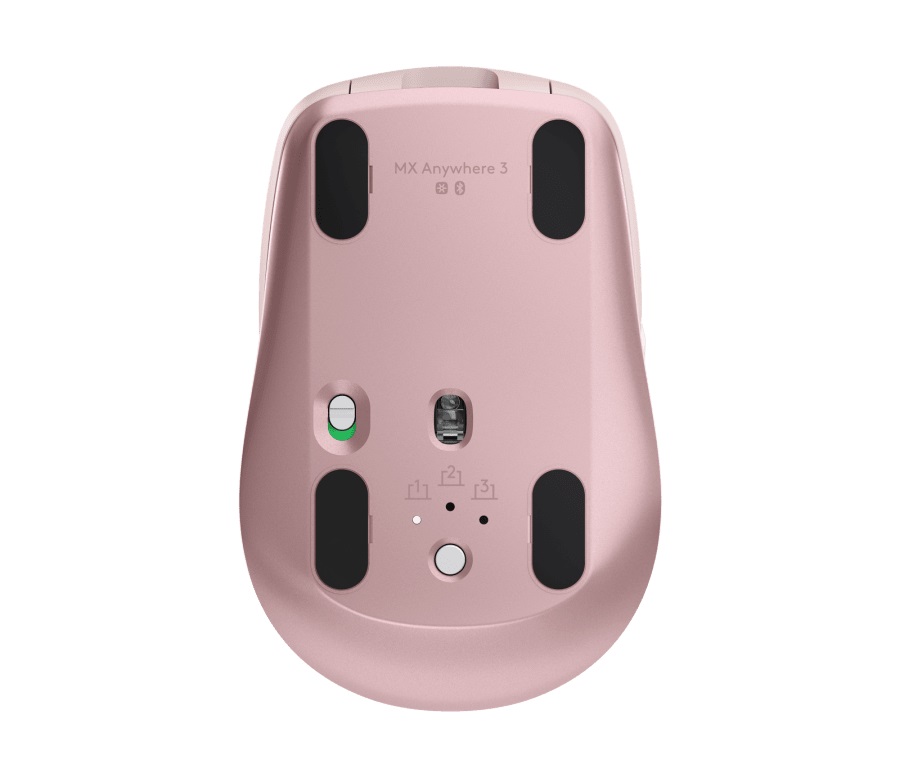 Logitech Wireless Mouse MX Anywhere 3, 6 buttons, Bluetooth + 2.4GHz, Optical, 200-4000 dpi,Effortless multi-computer workflow pair up to 3 devices, Unifying receiver, Rose photo 6
