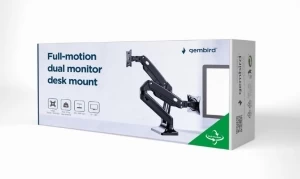Brat de montare pentru 2 monitoare, cu miscare completa, 17”-35” Gembird MA-DA2-03 thumbnav 7