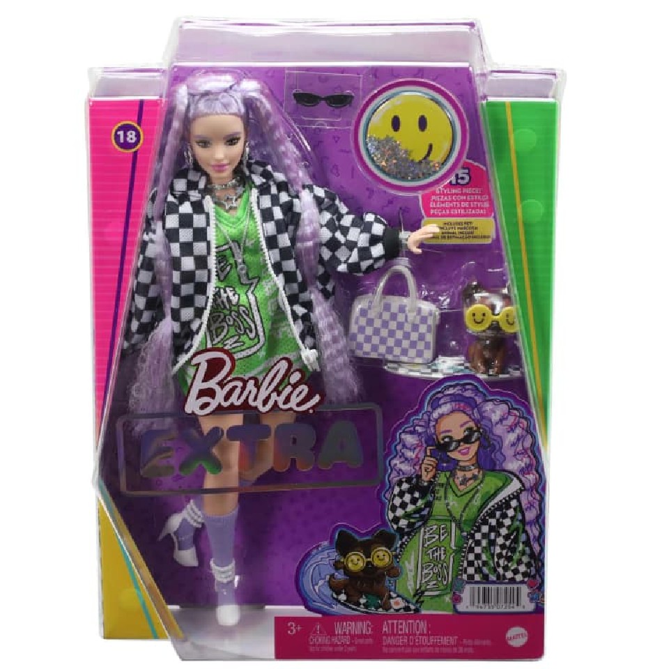 Mattel HHN10 Barbie seria Extra - Jacheta Race photo 1