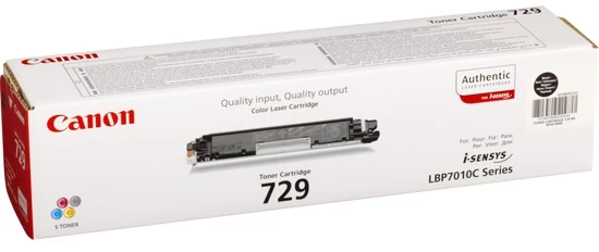 Laser Cartridge Canon 729 B (4370B002), black (1200 pages) for LBP-7010C/7018C photo 1