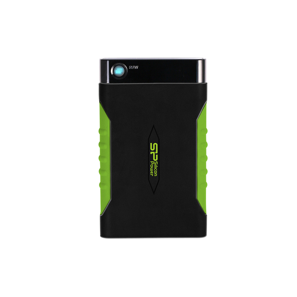2.5” HDD Extern Silicon Power Armor A15 / 1TB / USB3.2 / Black/Green photo 1