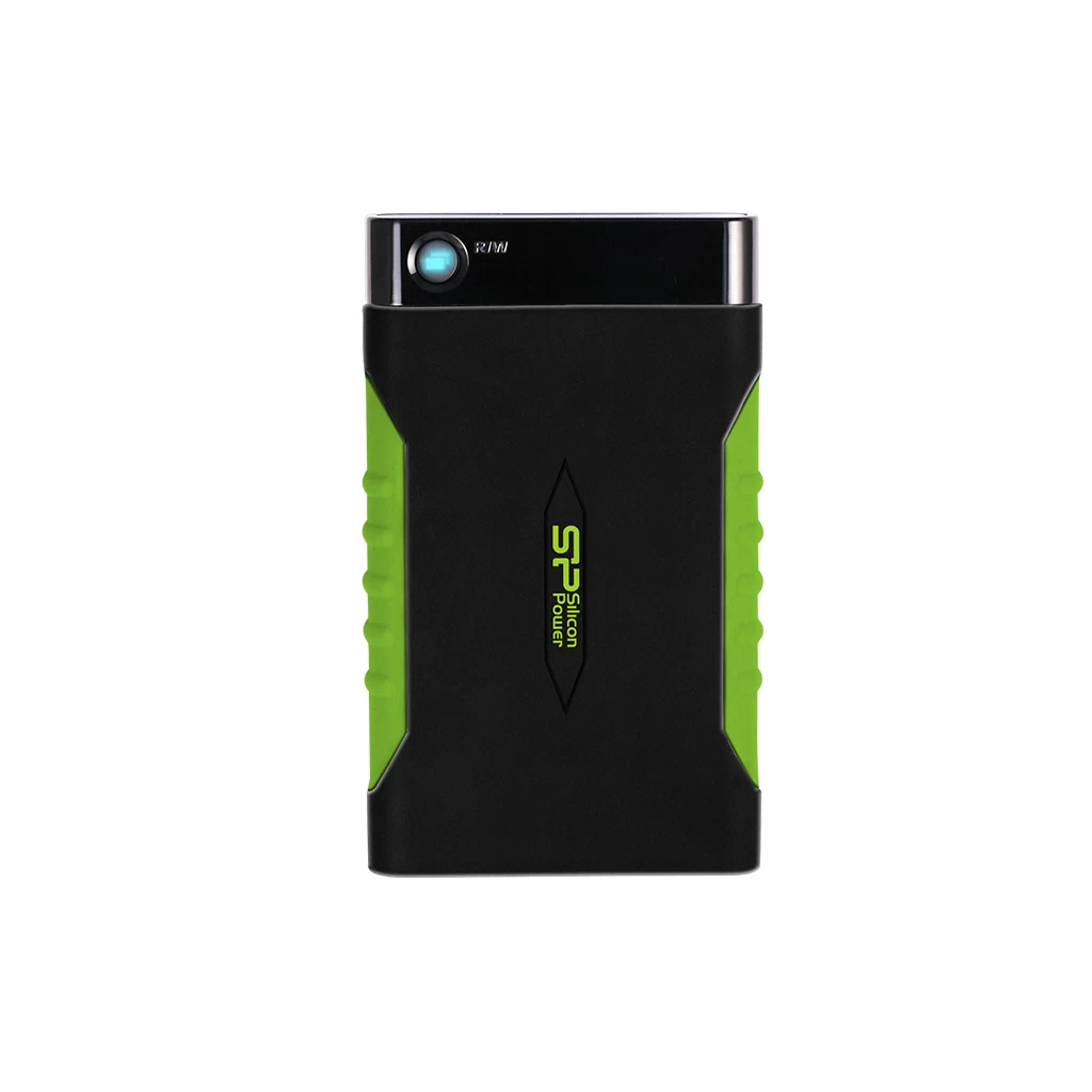 2.5” HDD Extern Silicon Power Armor A15 / 1TB / USB3.2 / Black/Green photo 1