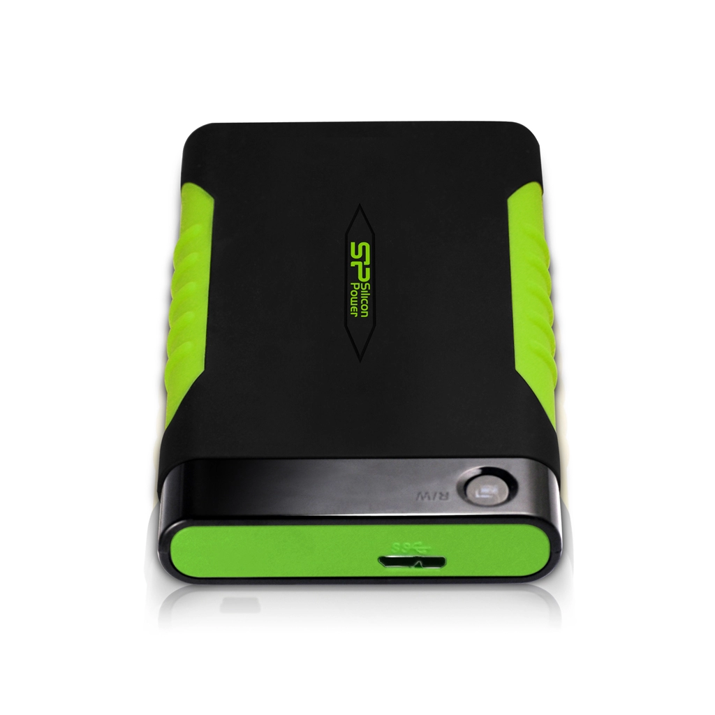 2.5” HDD Extern Silicon Power Armor A15 / 1TB / USB3.2 / Black/Green photo 3
