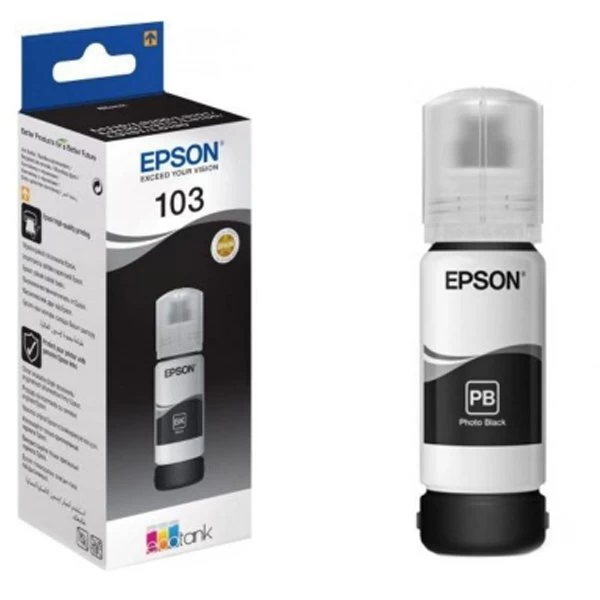 Epson 103 EcoTank Black ink bottle 65ml, 4500p. for L3200/3250/3256/3260/3266/3550 photo 1