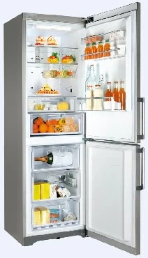 Frigider cu doua usi Hotpoint - Ariston EBDH18223F / 300 l / 187 cm / A+ / Gri photo 2