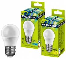 Bec LED Ergolux LED G45 5W E27 3000K thumbnav 1