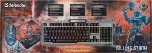 Клавиатура + мышь проводная Defender Killing Storm thumbnav 3