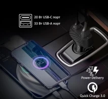 Incarcator auto p/u telefon mobil Promate DriveGear 33W Black thumbnav 2