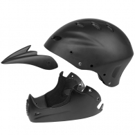 Casca M-WAVE All-In-1 matt black Fullface/Downhill Helmet thumbnav 2
