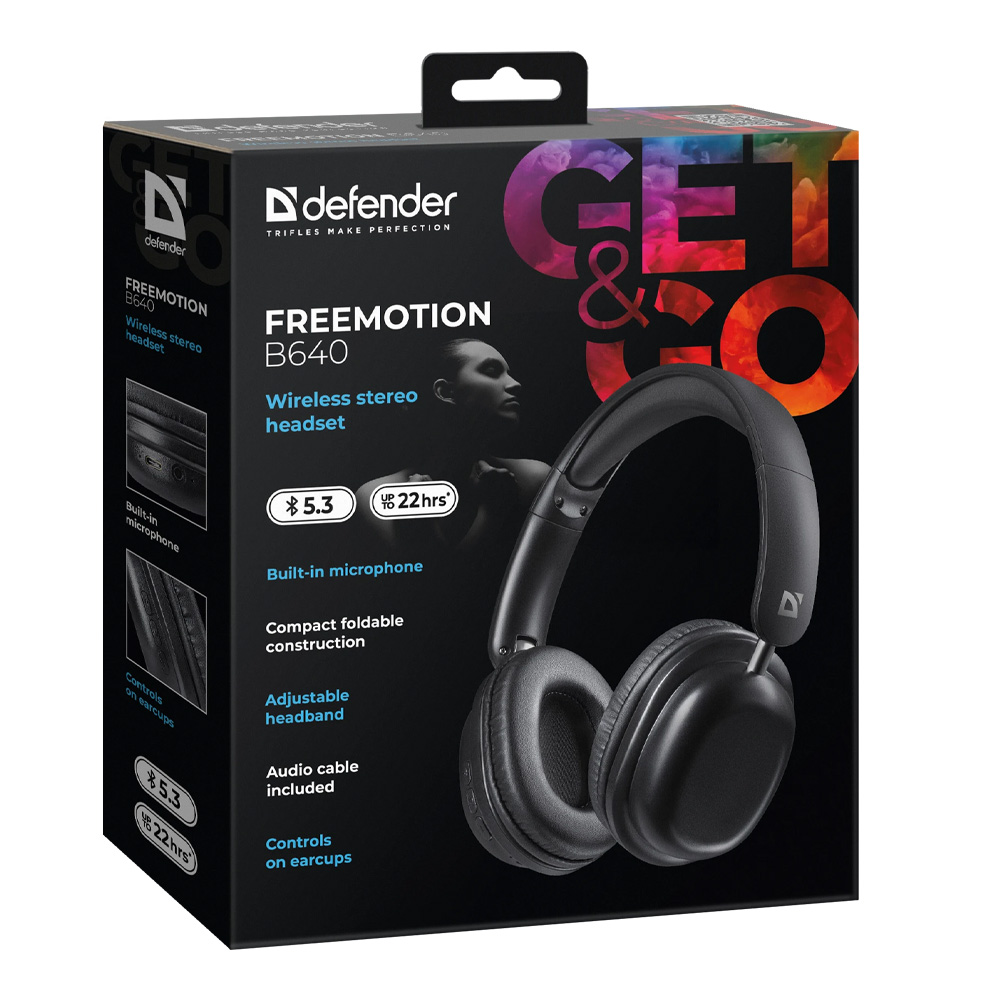 Căști Defender FreeMotion B640 Black Fara fir / Home and Office / Black photo 7