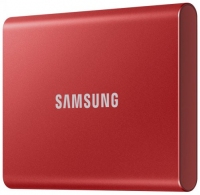 M.2 External SSD 1.0TB Samsung T7 USB 3.2, Red, USB-C, Includes USB-C to A / USB-C to C cables, Sequential Read/Write: up to 1050/1000 MB/s, V-NAND (TLC), Windows/Mac/PS4/Xbox One compatible, Light, Portable, Durable thumbnav 1