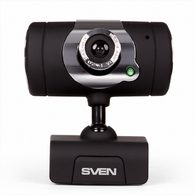 Camera SVEN IC-545, Microphone, 1.3Mpixel, 5G glass lens, hinge for easy camera rotation at any angle, UVC, USB2.0, Black thumbnav 1