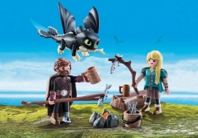 PM70040 Hiccup, Astrid and Dragon 