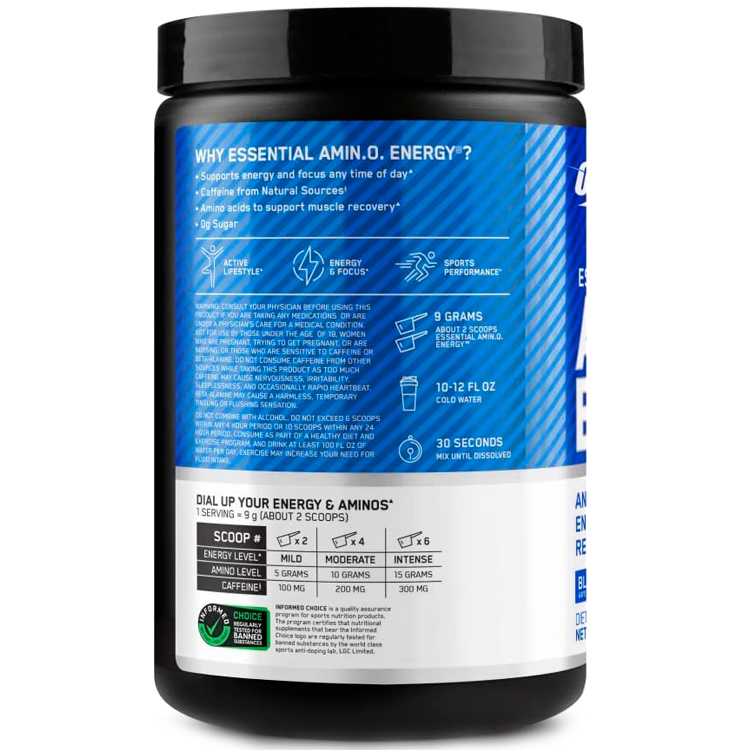 Аминокислоты Optimum Nutrition Essential Amino Energy Blueberry Lemon 270г photo 3