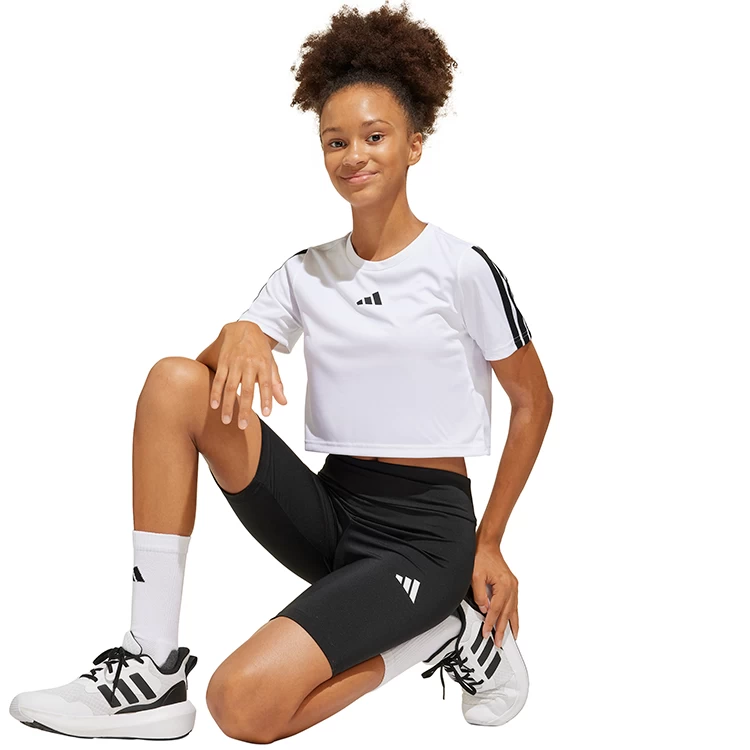 Costum tricou si sorti Adidas JG TR-ES 3S SET / Femei / 170 / Alb photo 5