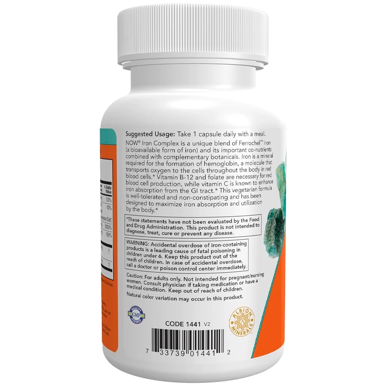 Витамины Now Foods Iron Complex Caps photo 3