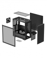 Carcasa DEEPCOOL CH510 / w/oPSU / Side-Window / 1x120mm / ATX / Black thumbnav 4
