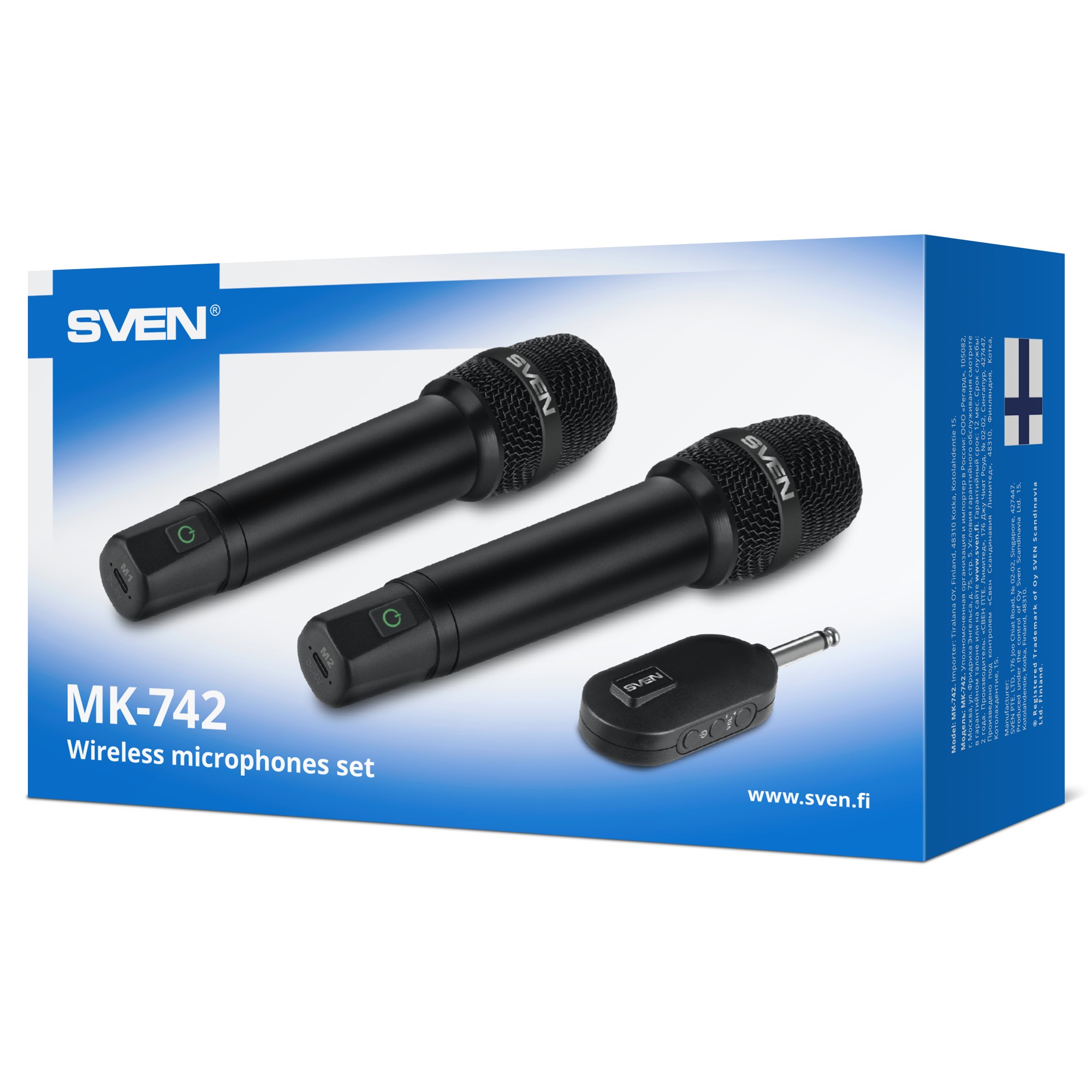 Set de doua microfoane wireless SVEN MK-742 / Wireless / Black photo 8