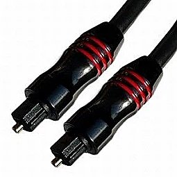 Optical cable 6mm - 10m - Brackton "Professional" TOS-BKR-1000.B, Toslink-cable, m/m, glass fiber OD 6mm, 10m, black metal HQ design plug black HQ PVC cable jacket, up to 125 Mbit/s, with dust caps, black photo 1