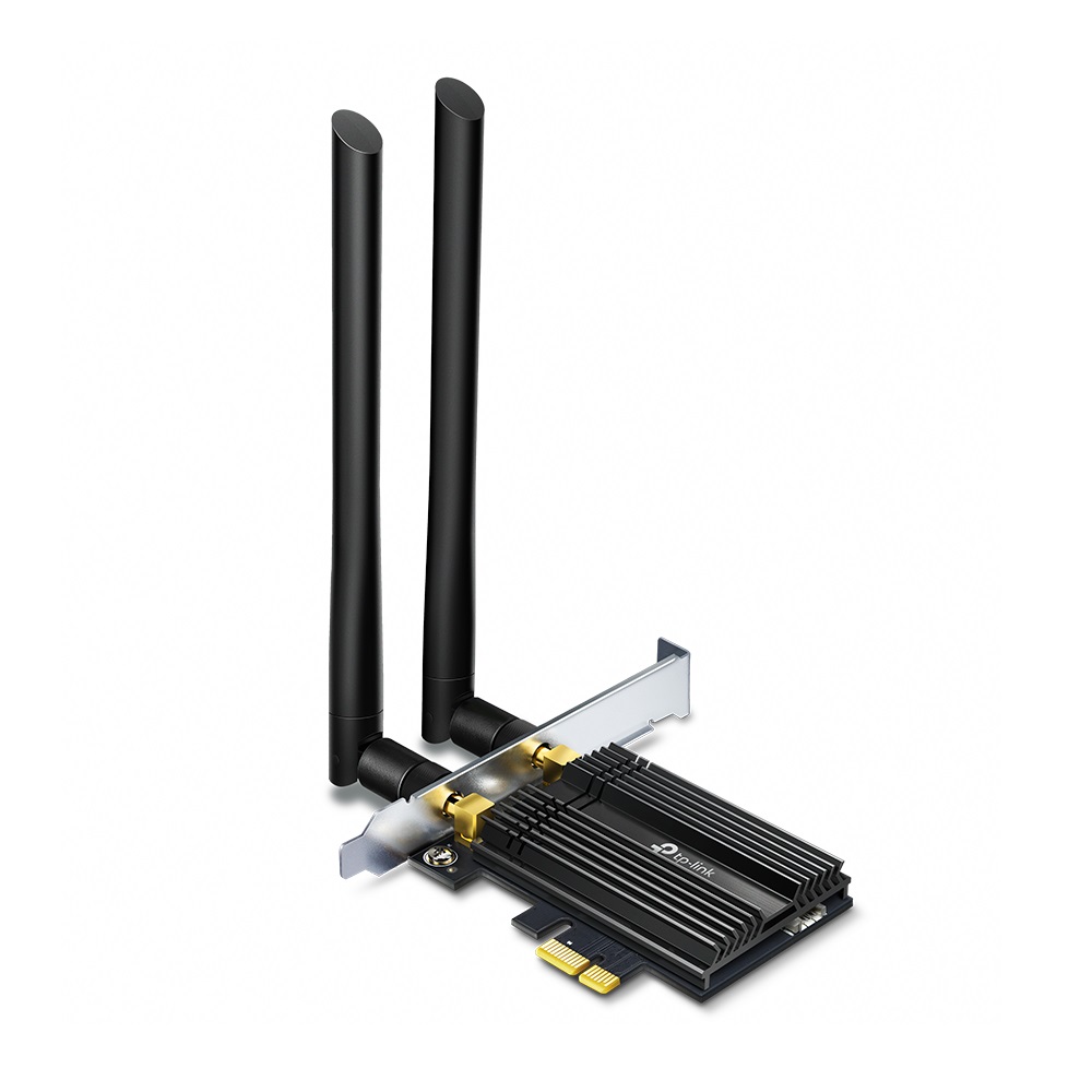 TP-LINK Archer TX50E AX3000 Wi-Fi 6 + BT5.0 PCI Express Adapter, 2402Mbps on 5GHz + 574Mpbs on 2.4GHz, 802.11ax/ac/n/g/b/a, 2 Dual Band detachable аntennas, Bluetooth 5.0 photo 1 TP-LINK Archer TX50E AX3000 Wi-Fi 6 + BT5.0 PCI Express Adapter, 2402Mbps on 5GHz + 574Mpbs on 2.4GHz, 802.11ax/ac/n/g/b/a, 2 Dual Band detachable аntennas, Bluetooth 5.0 photo 1