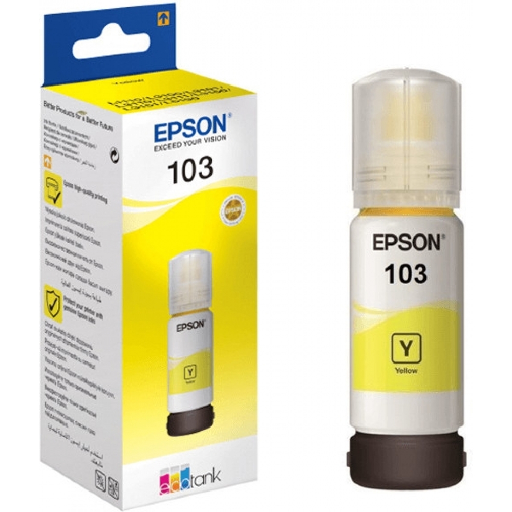 Epson 103 EcoTank Yellow ink bottle 65 ml, 7500 p. for L3200/3250/3256/3260/3266/3550 photo 1
