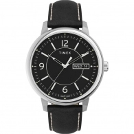 Chicago Day Date 45mm Leather Strap Watch 