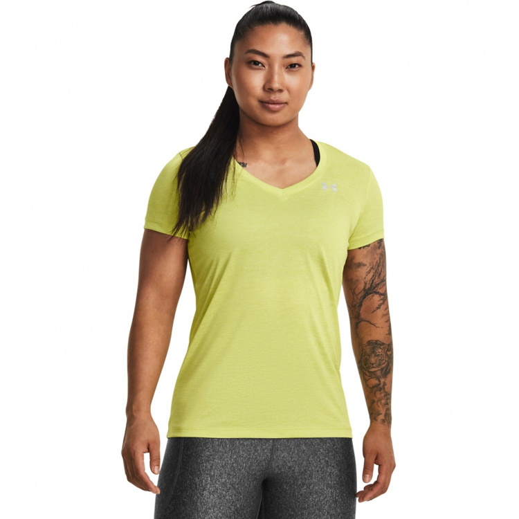 Tricou Under Armour Tech SSV - Twist / Femei / XL / Galben photo 3