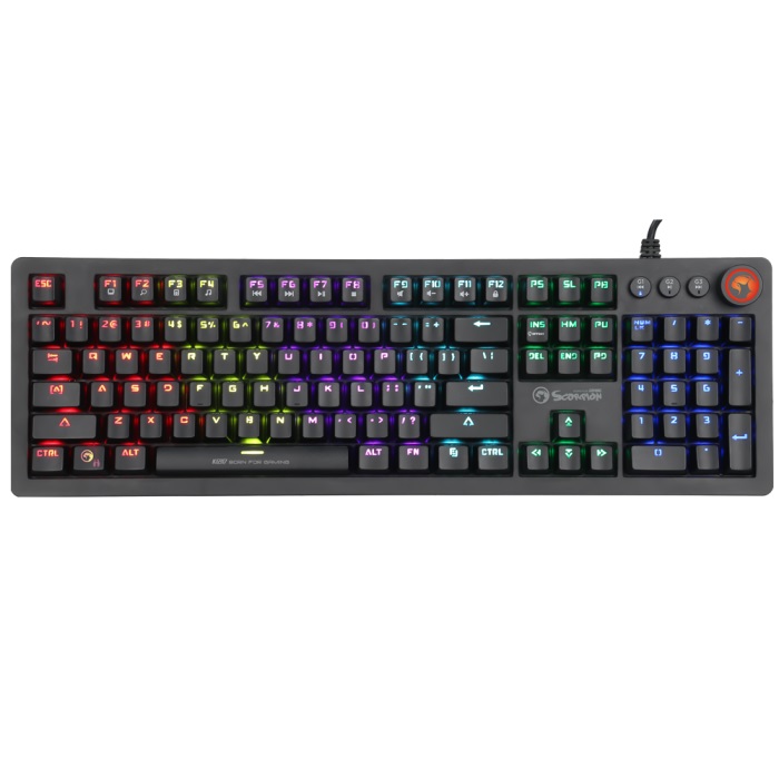 MARVO " KG917", Marvo Keyboard Mechanical KG917 Wired Gaming US, Rainbow Backlight, Multimedia Buttons and Scroll photo 1