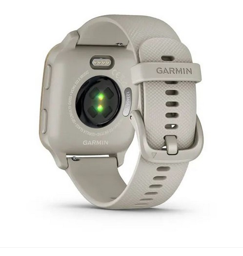 Garmin Venu Sq 2 Music Edition, Cream Gold Bezel with French Gray Case and Silicone Band photo 2