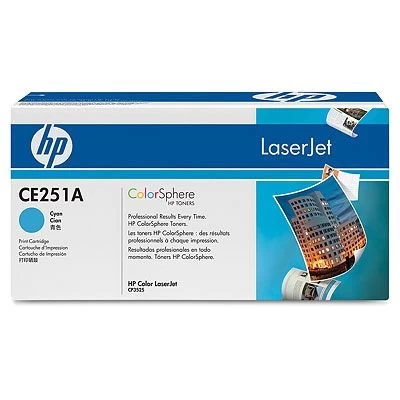 HP 504A (CE251A) Cyan Cartridge for HP LaserJet CP3525, CP3525n, CP3525dn, CP3525x, CM3530, CM3530fs, 7000 p. photo 1