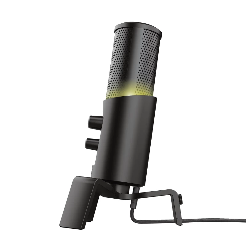 Trust Gaming GXT 258 Fyru USB 4-in-1 Streaming Microphone, Digital USB connection, 4 recording patterns: cardioid, bidirectional, stereo and omnidirectional for optimised audio recordings in any situation, Adjustable LED lighting in 5 colours, 1.8m photo 2