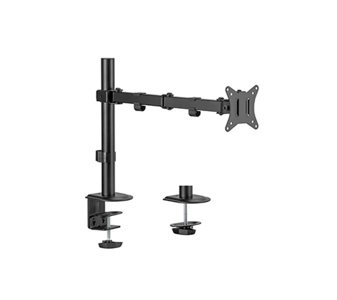 Arm for 1 monitor 17”-32”  Gembird MA-D1-01, Adjustable desk display mounting arm (rotate, tilt, swivel),  VESA 75/100, up to 9 kg, black photo 1