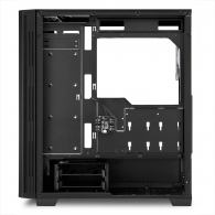 Корпус Sharkoon  RGB LIT 100 / no PSU / Side panel / 1x120mm, Rear 1x120mm A-RGB LED, 2xARGB LED Strip / ATX / Black thumbnav 6