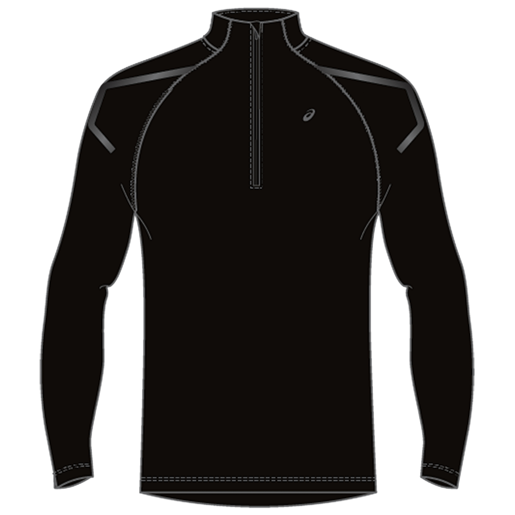 Футболка мужская Asics ICON WINTER LS 1/2 ZIP TOP 2XL Черный photo 7