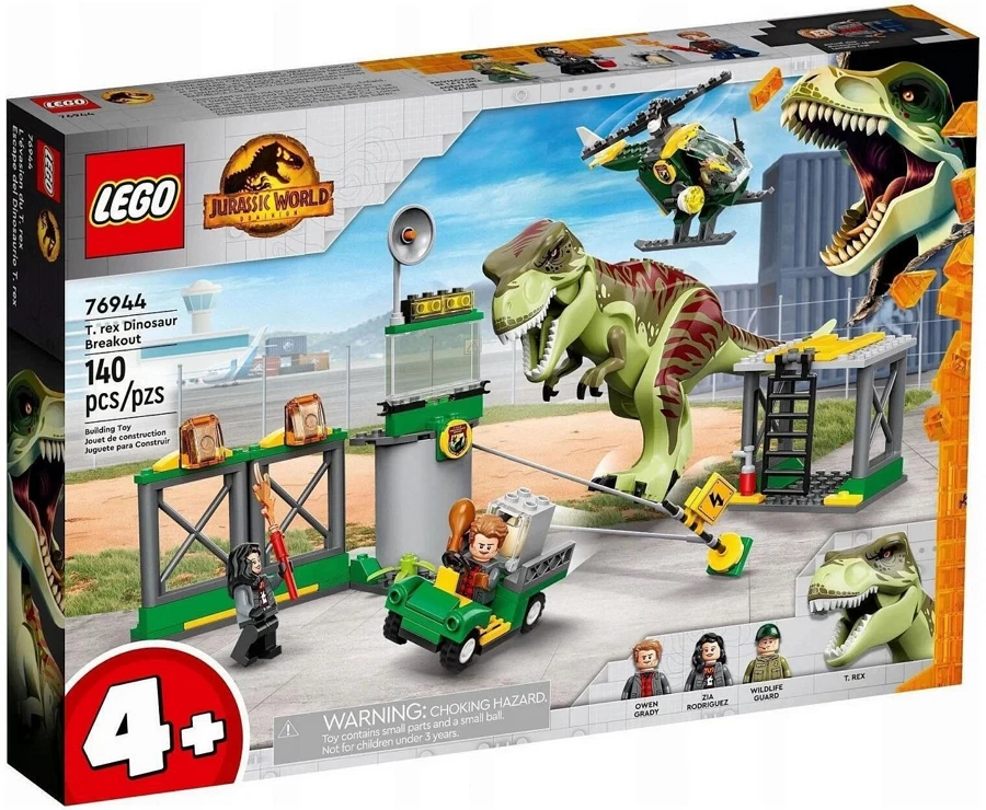 Constructor Lego Jurassic World T. rex Dinosaur Breakout 76944 de la 4+ ani photo 1
