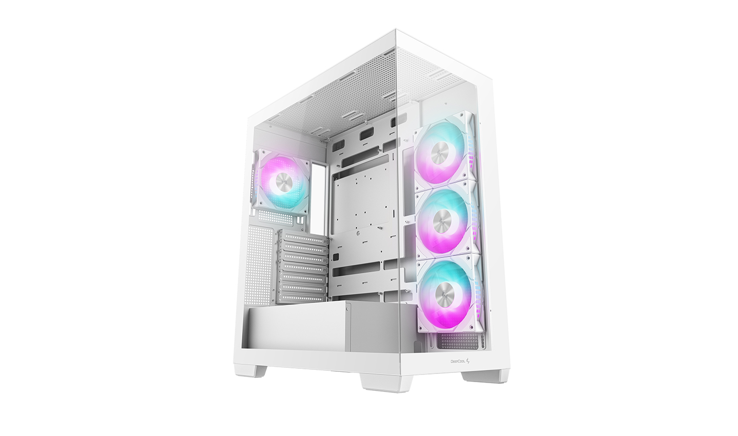 Корпус DEEPCOOL CG580 4F WH/ w/oPSU / Side-Window / ATX / White photo 1