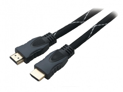 Cable HDMI - 7.5m - Brackton ”Professional” K-HDE-BKR-0750.BS, 7.5 m, High Speed HDMI® Cable with Ethernet, male-male, up to 2160p 2Kx4K, 3D capable, with 24k gold plated contacts, triple shielded, 2 ferrites, dust caps, black/silver nylon sleeve photo 1 Cable HDMI - 7.5m - Brackton ”Professional” K-HDE-BKR-0750.BS, 7.5 m, High Speed HDMI® Cable with Ethernet, male-male, up to 2160p 2Kx4K, 3D capable, with 24k gold plated contacts, triple shielded, 2 ferrites, dust caps, black/silver nylon sleeve photo 1