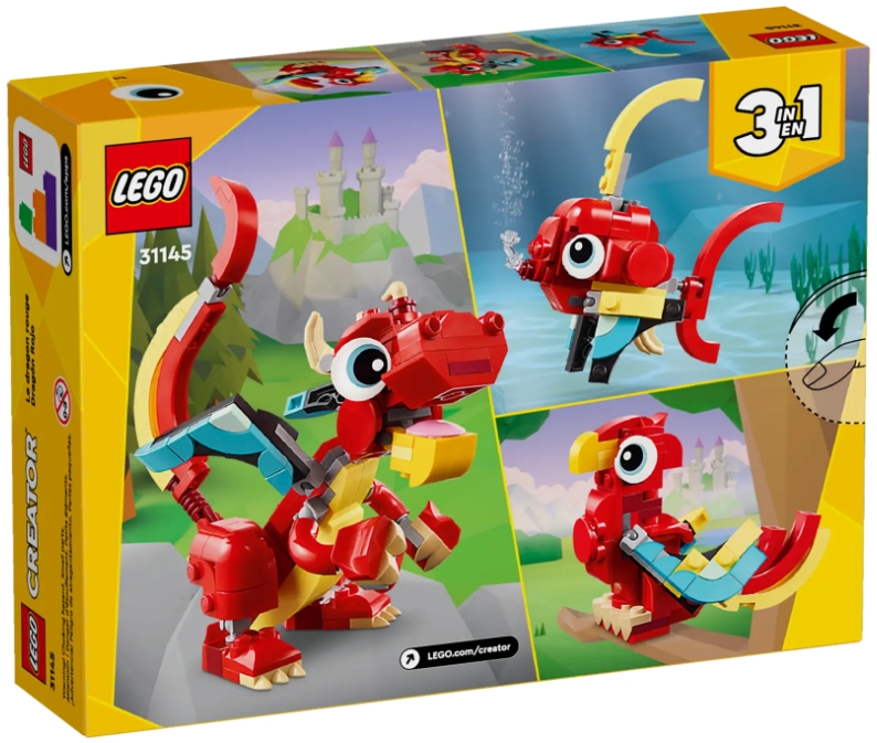 Constructor Lego Creator Red Dragon 31145 de la 6+ ani photo 1