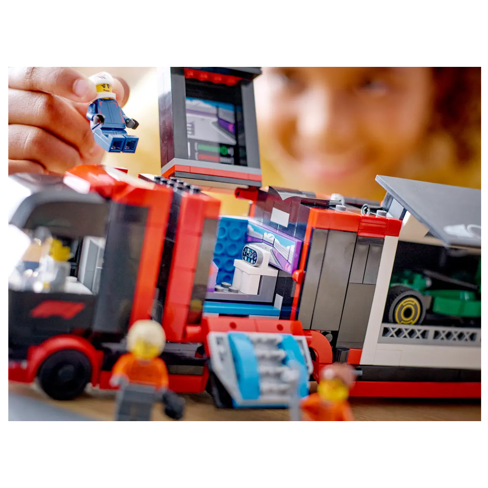Constructor Lego City F1® Truck with RB20 & AMR24 F1® Cars 60445 de la 8+ ani photo 10