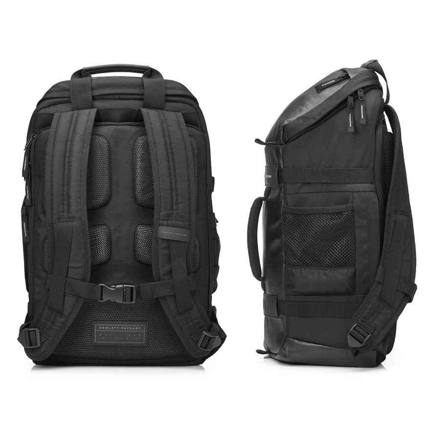 15.6" NB Backpack - HP Odyssey Backpack (Black), Durable Water Resistant Materials, Unique Camouflage Pattern Inside, Air-Mesh Covered Padding, Multiple Accessory Pockets. photo 1